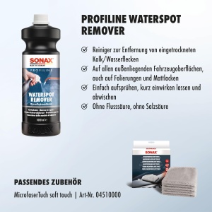 Solutie de curatare SONAX PROFILINE WaterspotRemover, 1 Litru, pentru suprafete exterioare - Img 3