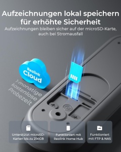 Sonerie video wireless Reolink cu camera, 2K, vedere 11, Wi-Fi dual-band, detectie inteligenta - Img 5