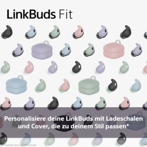 Sony LinkBuds Fit - Casti Bluetooth fara fir cu anulare a zgomotului - Confortabile usoare sunet de inalta rezolutie protectie IPX4 mod sunet ambienta - Img 10