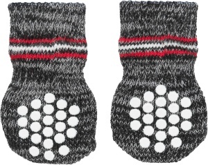 Sosete Antiderapante pentru Caini TRIXIE, Marime M-L, Culoare Gri, Set de 2 Bucati - Img 2