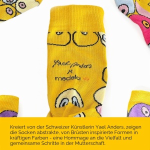 Sosete Mama-Baby Medela, Limitate, Design Yael Anders, Cadou cu Motion InBra - Img 4
