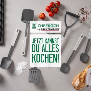 Spatula de bucatarie Chefkoch Fackelmann, 33cm, rezistenta la caldura, gri - Img 6