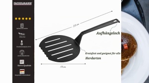 Spatula pentru Omelete Fackelmann Nero, Hitzebestandig, 350mm, Made in Germany - Img 3