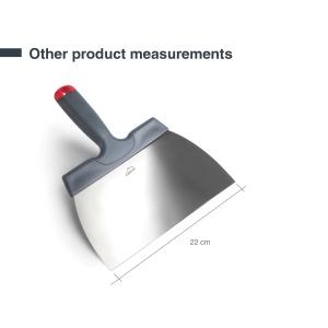 Spatula profesionala Lacor 60534 din otel inoxidabil lama trapezoidala 22cm maner ergonomic - Img 3