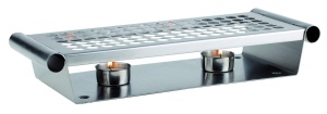 Speiserwarmer APS 35343 din otel inoxidabil, 13,5 x 34,5 cm, 2-flacara