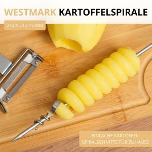 Spiralizator de legume Westmark Spiro din otel inoxidabil, 24.3 cm, argintiu - Img 2