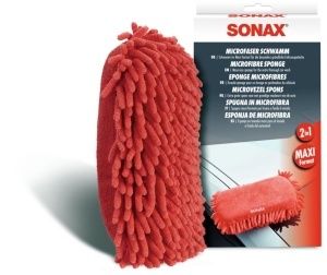 Sponge Microfibre SONAX, 1 bucata, 89 poliester, curatare eficienta