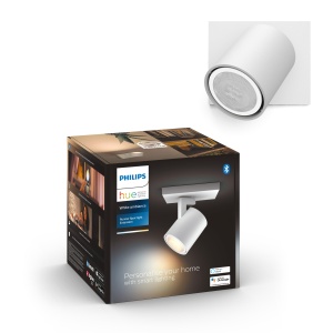 Spot LED inteligent Philips Hue White Ambiance Runner, dimmabil, alb