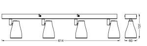 Spot LED LEDVANCE GU10, 4x4,3W, 1400lm, Negru, Lumina Calda - Img 4