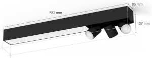 Spot LED Philips Hue Centris, 3 corpuri de iluminat, dimmabil, 16 milioane culori, negru - Img 2