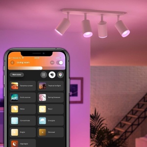 Spot LED Philips Hue Fugato, 4 x 350lm, dimabil, 16 milioane culori, alb - Img 4