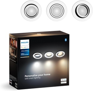 Spot LED Philips Hue Milliskin, 400lm, Alb, 3 bucati, lumina calda si rece