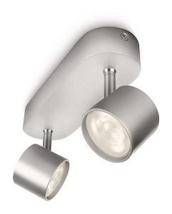Spot LED Philips myLiving 2x4W lumina calda aluminiu - Img 3