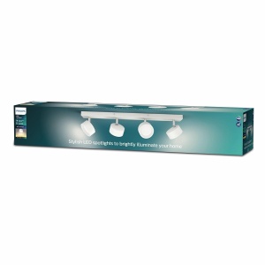 Spoturi LED Philips Bracia 4-flame, 22 W, lumina calda, alb - Img 2