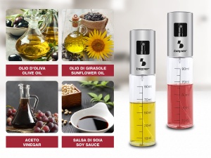 Spray pentru ulei Beper C102SPE001, recipient gradat 90 ml, sticla si otel - Img 5
