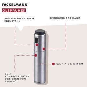 Spray pentru ulei Fackelmann 100ml, inox, pentru Airfryer, usor de curatat - Img 2
