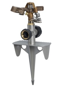 Sprinkler de gradina Orbit 56946, cu cap din alama, raza de 30 m