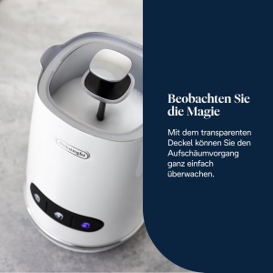 Spumator de lapte DeLonghi LatteMix EMF3.W, 250ml, alb, 3 functii - Img 5
