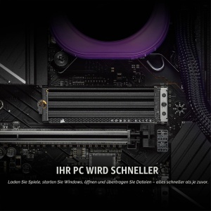 SSD Corsair MP600 Elite 1TB M.2 PCIe Gen4, 7000MBs, Negru - Img 4