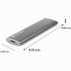 SSD extern Verbatim Vx500, 120 GB, USB 3.1, 500 MBs, spacegrau - Img 3