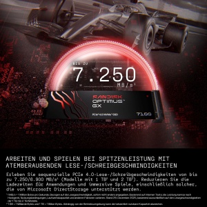 SSD SANDISK Optimus GX 7100 NVMe 1 TB, viteza citire 7250 MBs, M.2 2280 - Img 2