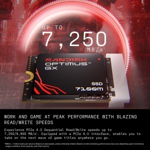 SSD SanDisk Optimus GX 7100M 2 TB, PCIe 4.0, viteze de 72506900 MBs - Img 3
