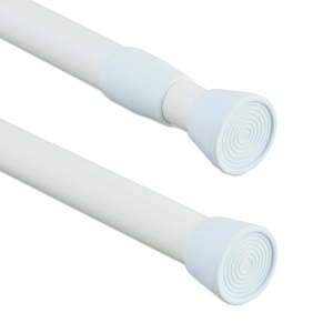 Stalp telescopic Relaxdays, 110-200 cm, din otel inoxidabil, alb