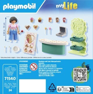Stand de Dulciuri PLAYMOBIL MyLife 71540 pentru Copii de la 5 Ani - Img 5