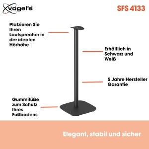 Stand pentru boxe Sonos Era 300 Vogels SFS 4133, inaltime 82 cm, negru - Img 4