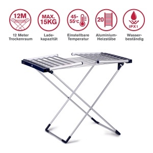 Stand Trocere Beheizabil Dirt Devil DD6003, 12 m, 230W, Aluminiu - Img 3