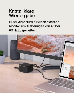 Statia de andocare Belkin 6-in-1 USB-C, 130W, HDMI 4K, Gigabit Ethernet - Img 5