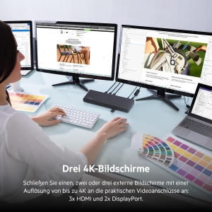 Statie de andocare Belkin pentru 3 monitoare 4K, 85W Power Delivery, USB-C - Img 4