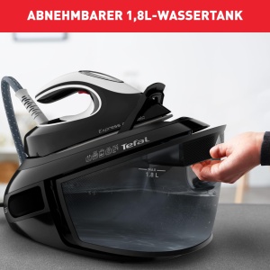Statie de calcat Tefal Express Anti-Calc SV8055, 6.5 bar, 450 gmin, negrualb - Img 6