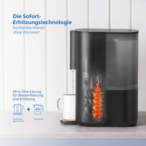 Statie de filtrare apa Philips ADD6901HBK01, 4 litri, 4 temperaturi, UV-C, negru - Img 4