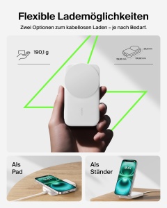 Statie de incarcare Belkin UltraCharge 3 in 1, 25W, Qi2, Alb - Img 5