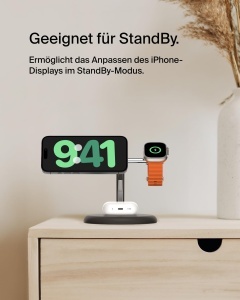 Statie de incarcare wireless Belkin BoostCharge Pro 3-in-1, 15W, MagSafe, Negru - Img 8