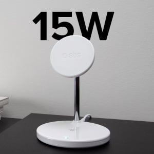 Statie de incarcare wireless SBS 2in1, 15W, design minimalist, alba - Img 5