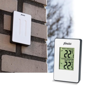 Statie Meteo Alecto WS-1050 cu Sensor Extern Fara Fir, Display Mare, Alb - Img 5