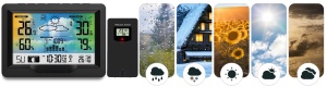 Statie Meteo BERDSEN BD-901 cu Display, Masurare Temperatura Interioara si Exterioara, Alarma Snooze, Negru - Img 4