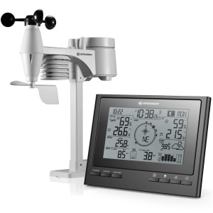 Statie Meteo Bresser 7-in-1 cu Senzor Exterior, Negru