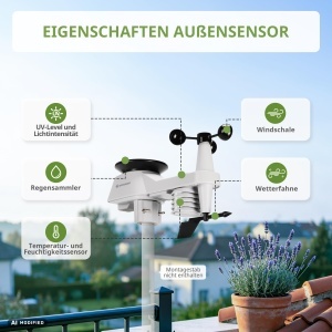 Statie Meteo Bresser ClimaVision TB Pro 5-in-1 cu Display Colorat - Img 3