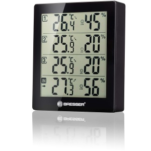 Statie Meteo Bresser Temeo Hygro Quadro cu 3 Senzori Externi pentru Masurarea Temperaturii si Umiditatii - Img 3