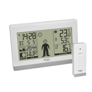 Statie meteo digitala TFA Dostmann Weather Boy 35115902 cu senzor extern si afisaj alb
