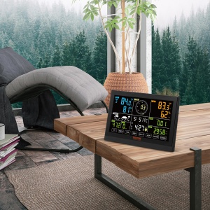 Statie meteo solara VEVOR Profi 7-in-1, Wi-Fi, display 7.5 inch, senzor exterior - Img 9