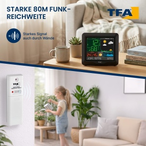 Statie meteo TFA Dostmann SEASON, cu senzor exterior, L 175 x B 32 x H 165 mm - Img 5