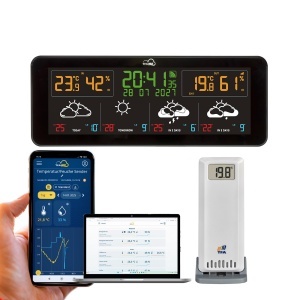Statie Meteo WLAN TFA Dostmann ID-07, Previziune Meteo 4 Zile, Negru