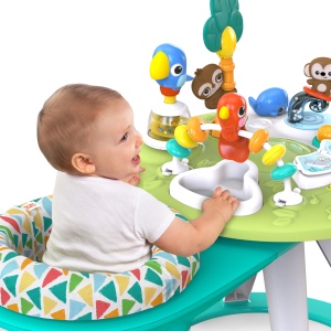 Station de joaca Bright Starts Around We Go Tropic Cool 2-in-1, Verde, cu 10 activitati - Img 7