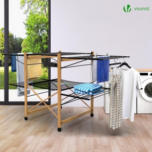 Stativ de rufe VOUNOT, din otel inoxidabil, 30m, pliabil, negru - Img 2