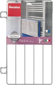 Stativ pentru rufe Metaltex Radius, argintiu, cu 2.5m lungime de uscare - Img 4