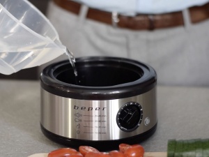 Steamer Beper 5L, 400-500W, Timer 60 minute, Argintiu si Negru - Img 7